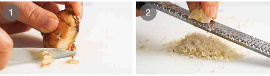 Ingredientes del curry amarillo tailandés - galangal