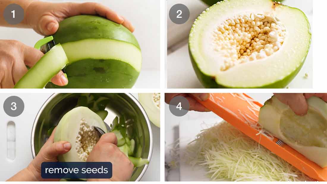 Cómo cortar papaya verde para ensalada de papaya verde (tailandés)