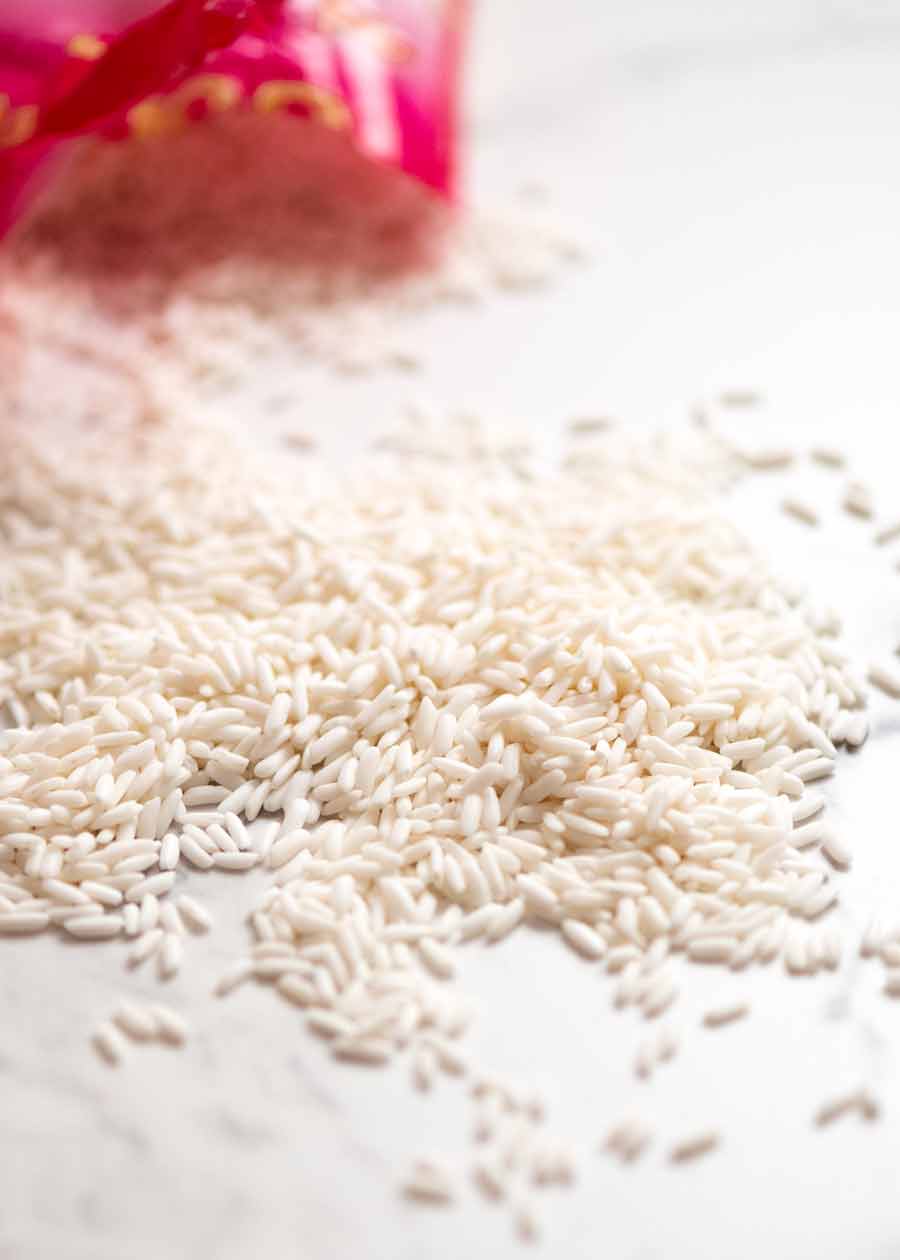 Arroz blanco pegajoso