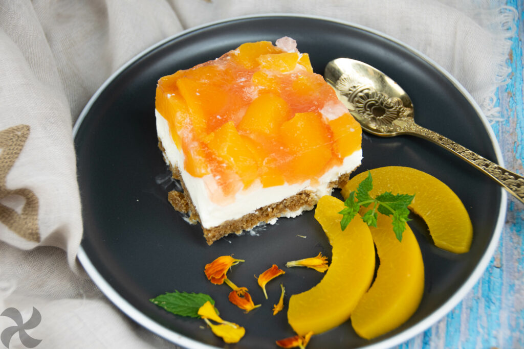 Tarta fresquita de melocot&oacute;n