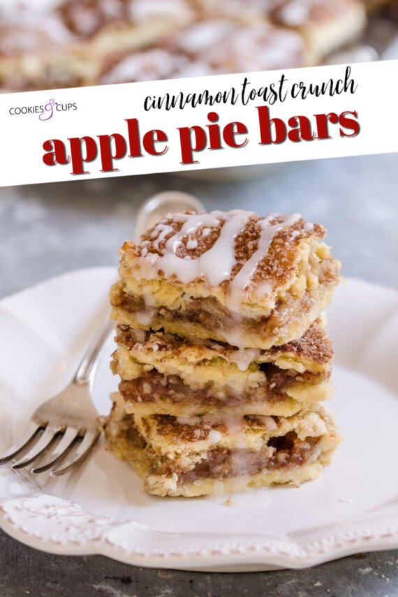 Imagen de Pinterest de barras de tarta de manzana