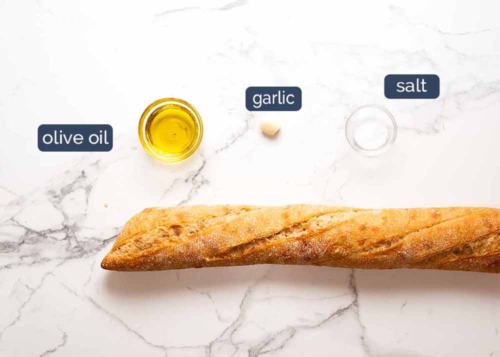 Ingredientes Crostini para Acqua Pazza - Pescado escalfado italiano