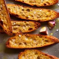 Fotografía de primer plano de Crostini