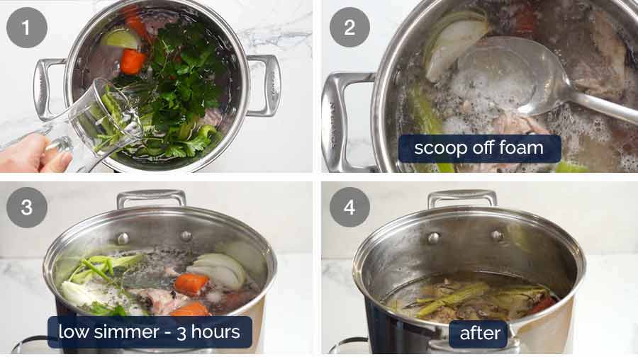 Cómo hacer caldo de pollo casero