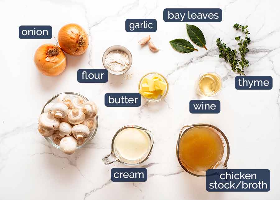 Ingredientes en Chicken Fricassée