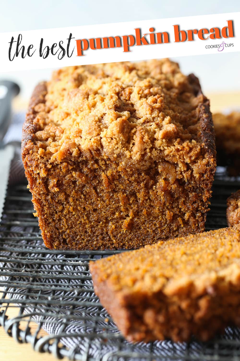Receta de pan de calabaza Pinterest Image
