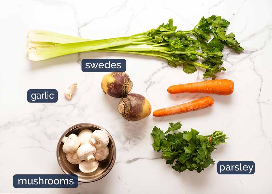Ingredientes de la sopa de cebada perlada
