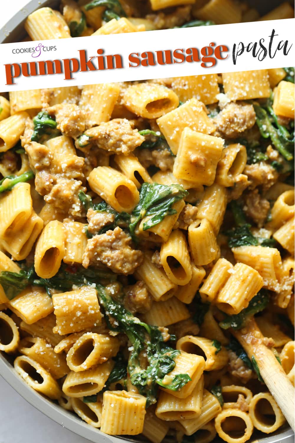 Imagen de Pinterest para pasta de salchicha de calabaza.