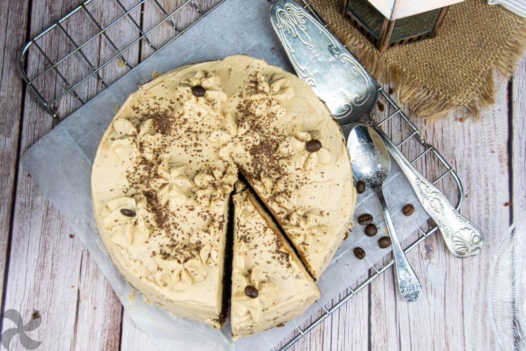 Tarta de café con whisky