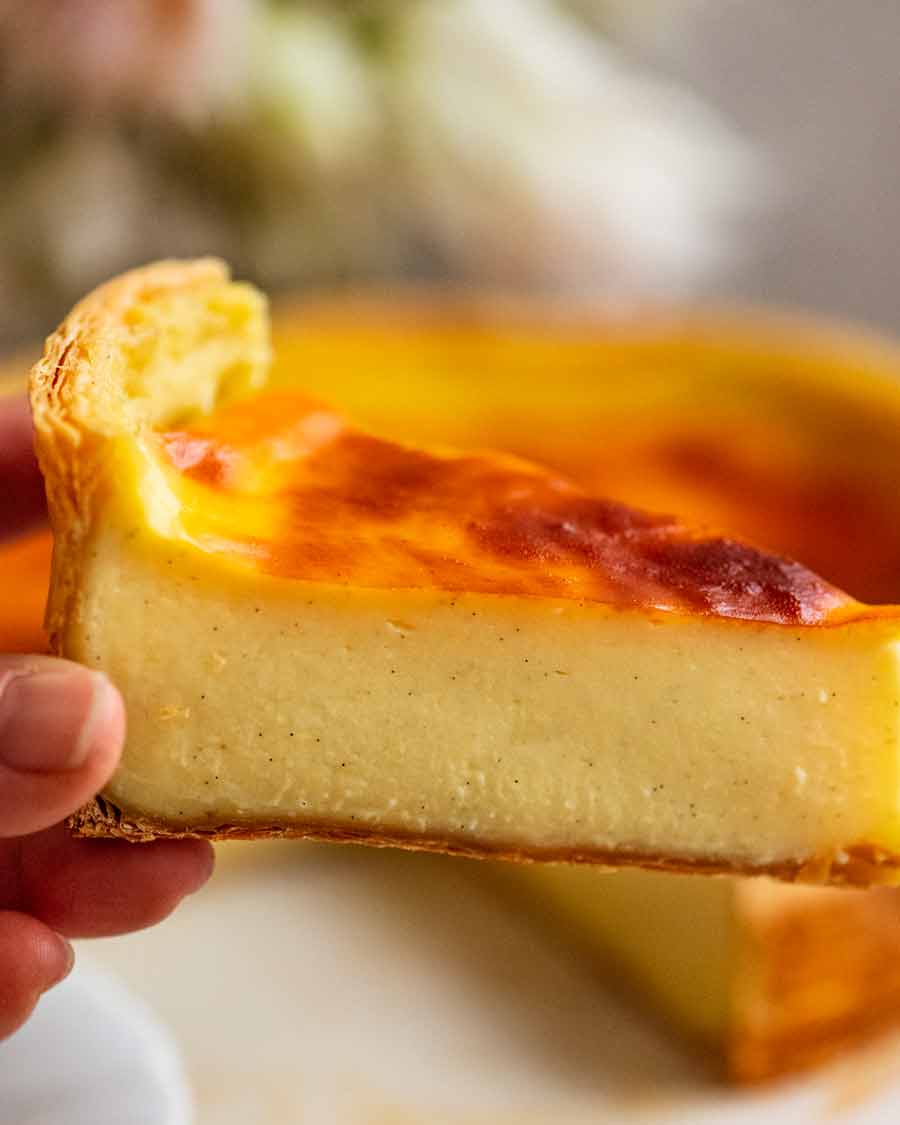Mano sujetando Flan Patissier