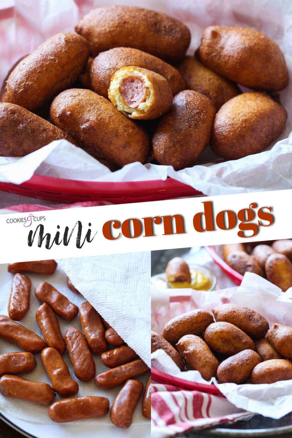 imagen de pinterest mini corn dogs