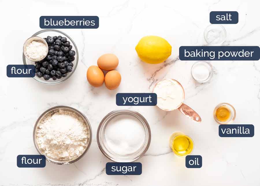 Ingredientes de Blueberry Lemon Loaf