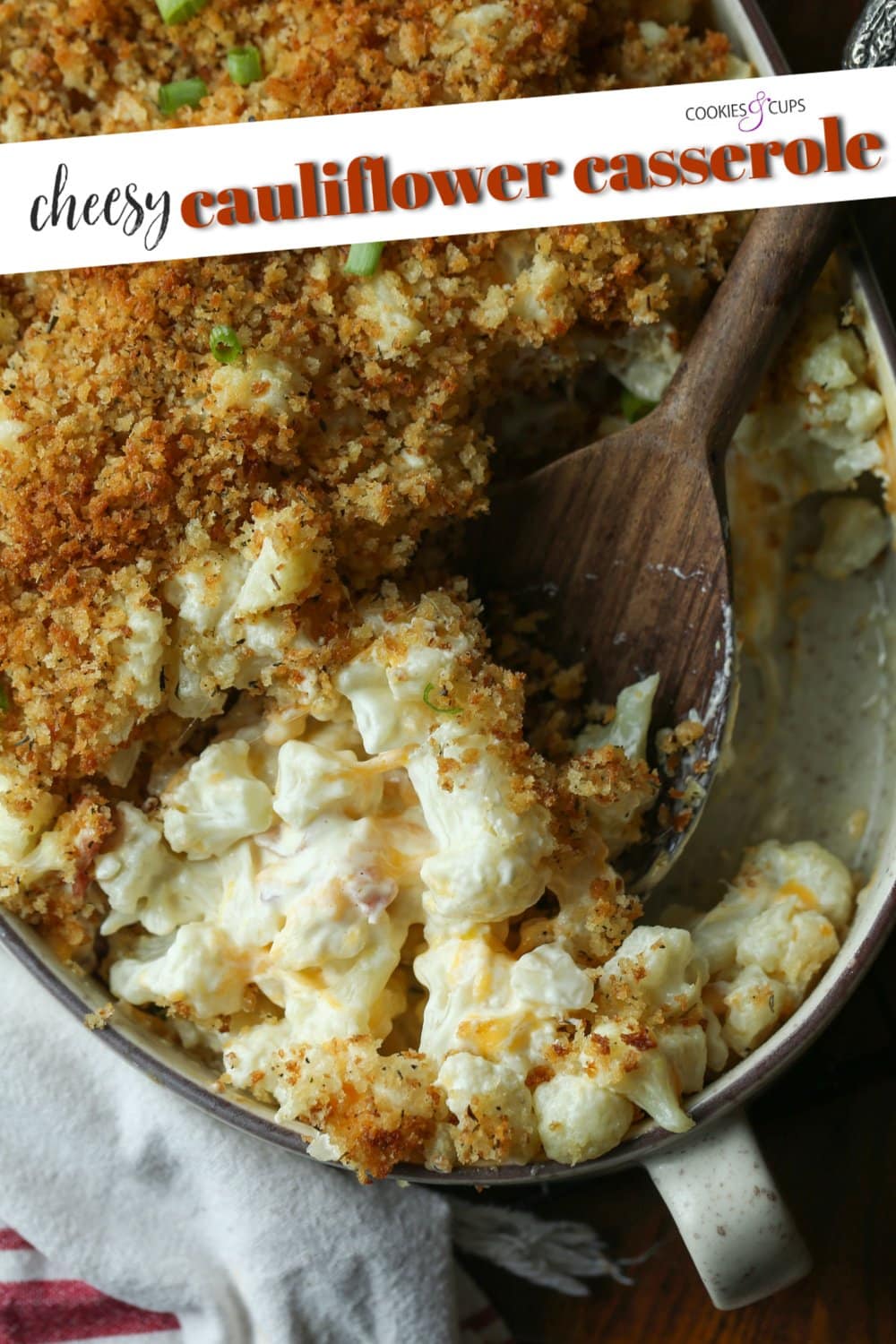 Imagen de Pinterest de cazuela de coliflor