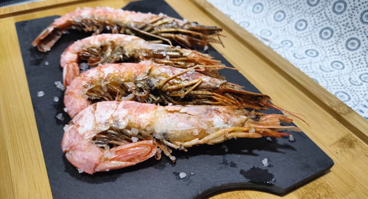 Como hacer con Thermomix gambas a la sal en el varoma