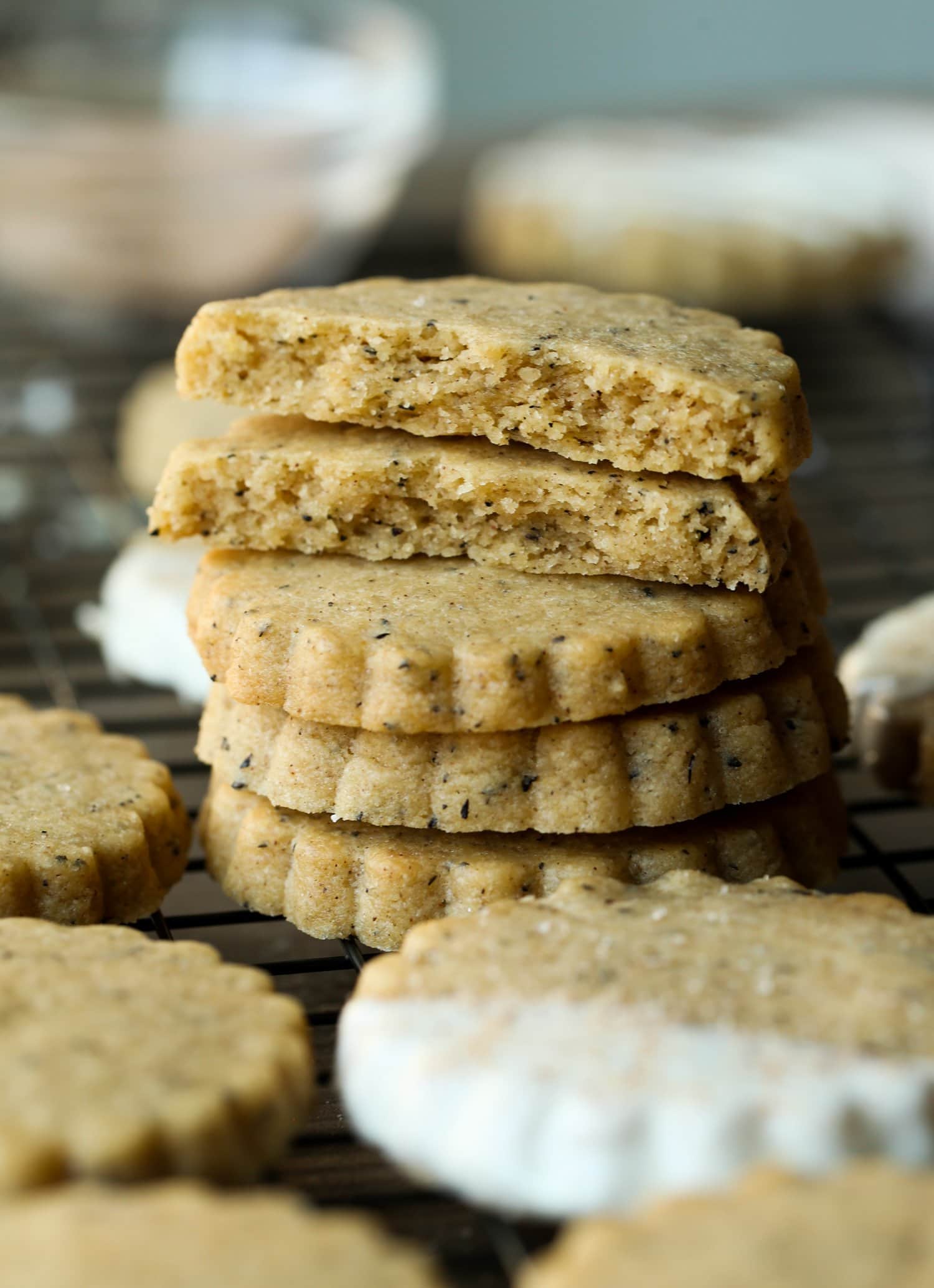 pila de galletas de mantequilla chai