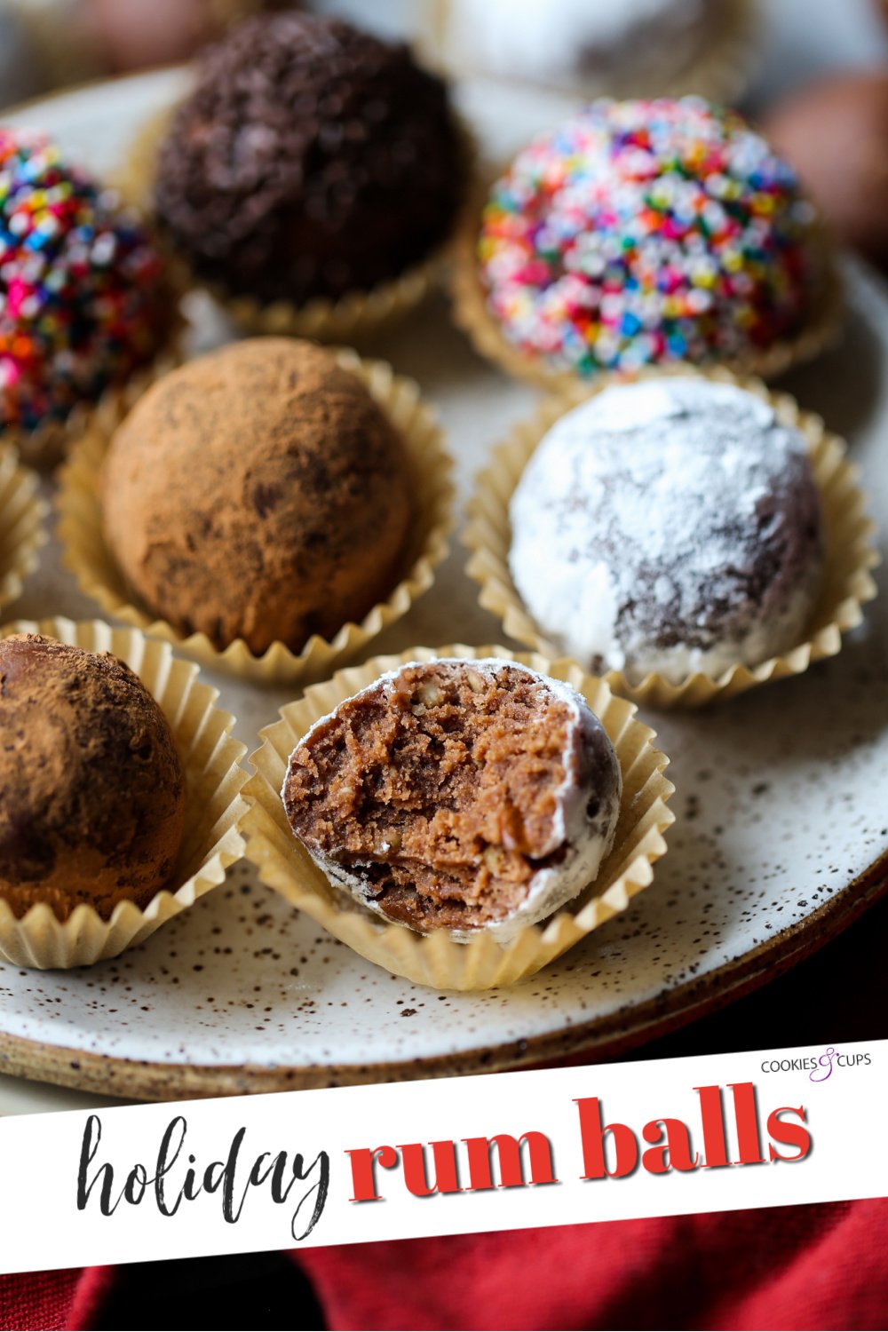 Imagen de Pinterest de bolas de ron navideñas