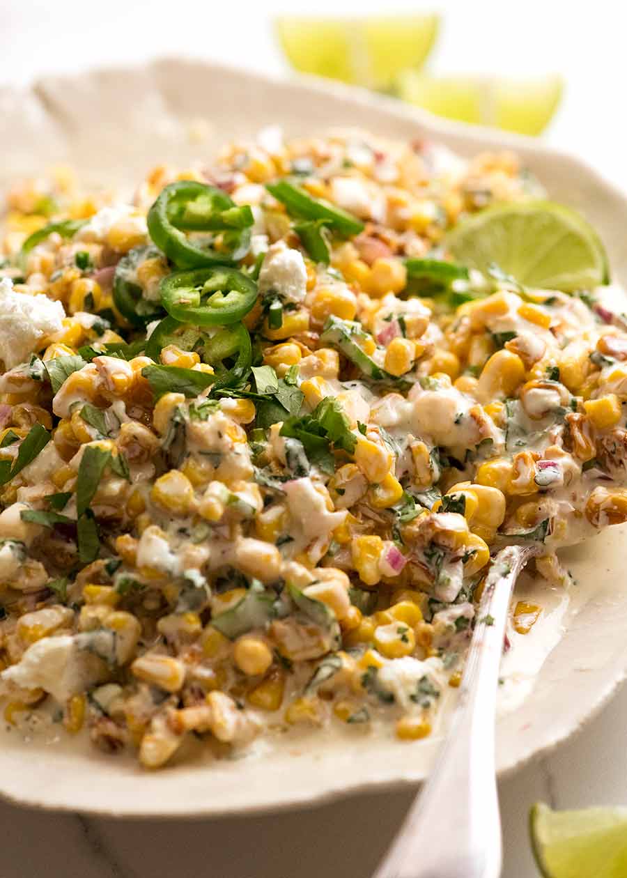 Ensalada Mexicana de Maíz en un plato listo para ser servido