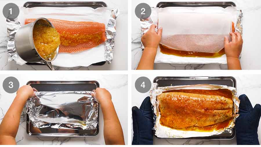 Cómo hacer salmón al horno navideño