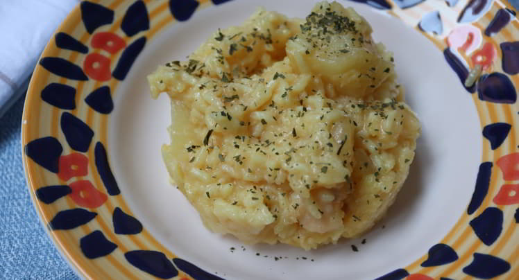 Como hacer con Mambo una receta de arroz con patatas y bacalao