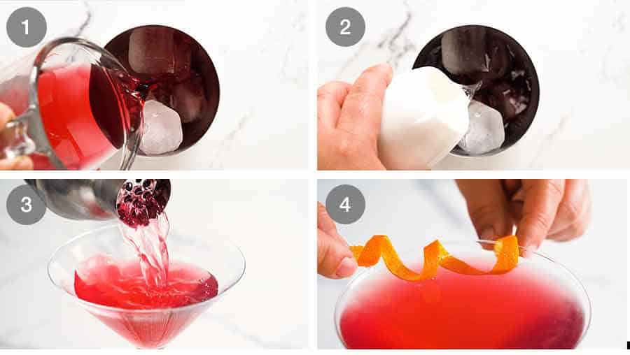 Cómo hacer cócteles Cosmopolitan
