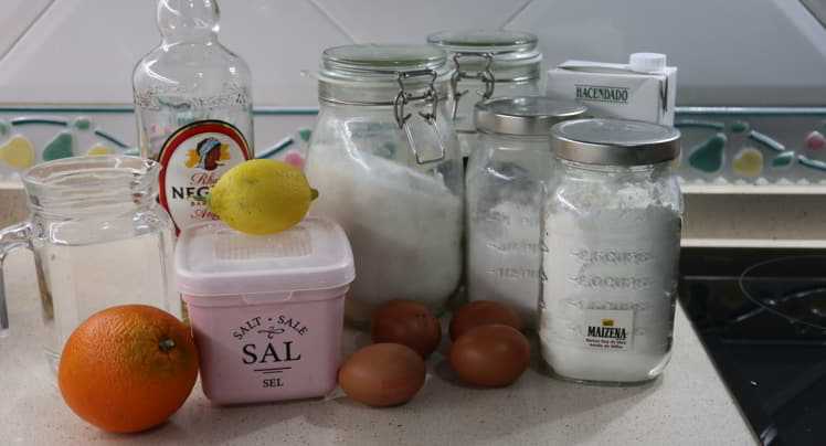 Los ingredientes necesarios para hacer el brazo gitano con Thermomix