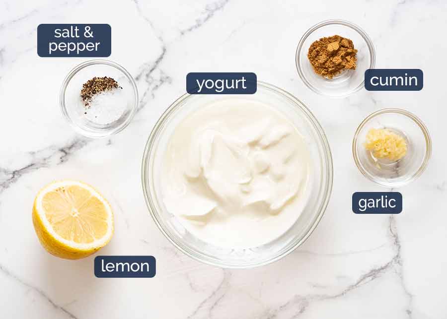 Ingredientes en Pollo Shawarma
