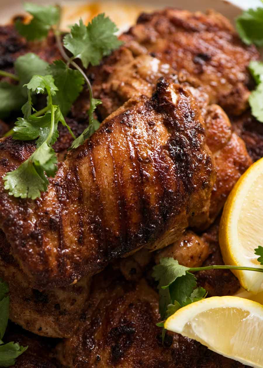Carne de shawarma de pollo cocida lista para comer