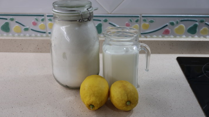 Los ingredientes para hacer yogur líquido en Thermomix