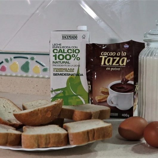 Ingredientes para hacer torrijas de chocolate en la Thermomix para Semana Santa