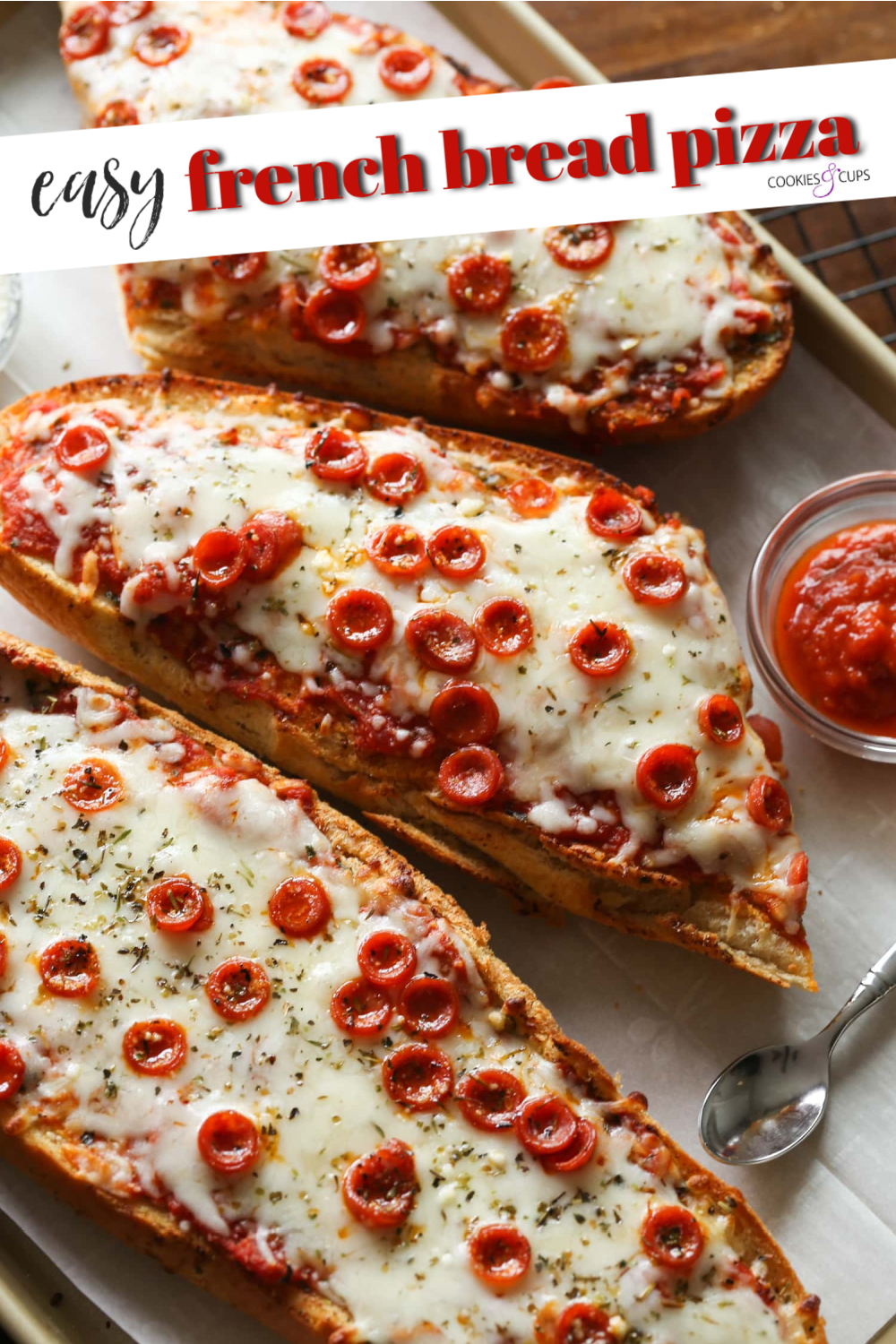 Imagen de Pinterest de pizza de pan francés
