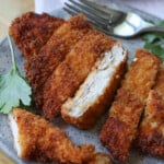 chuletas de pollo en rodajas