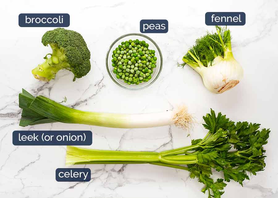 Ingredientes en la sopa de diosa verde que estimula la inmunidad