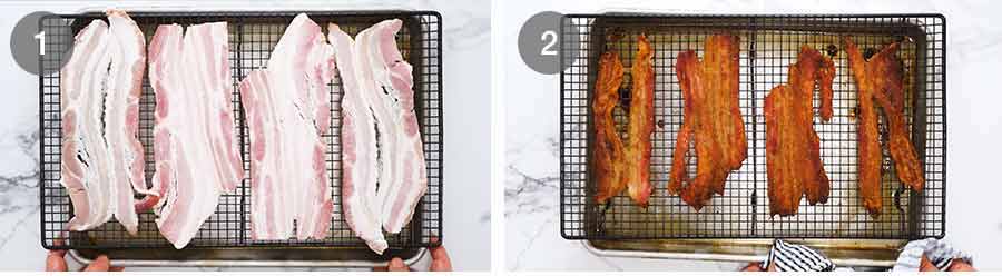 Cómo hornear tocino crujiente en el horno