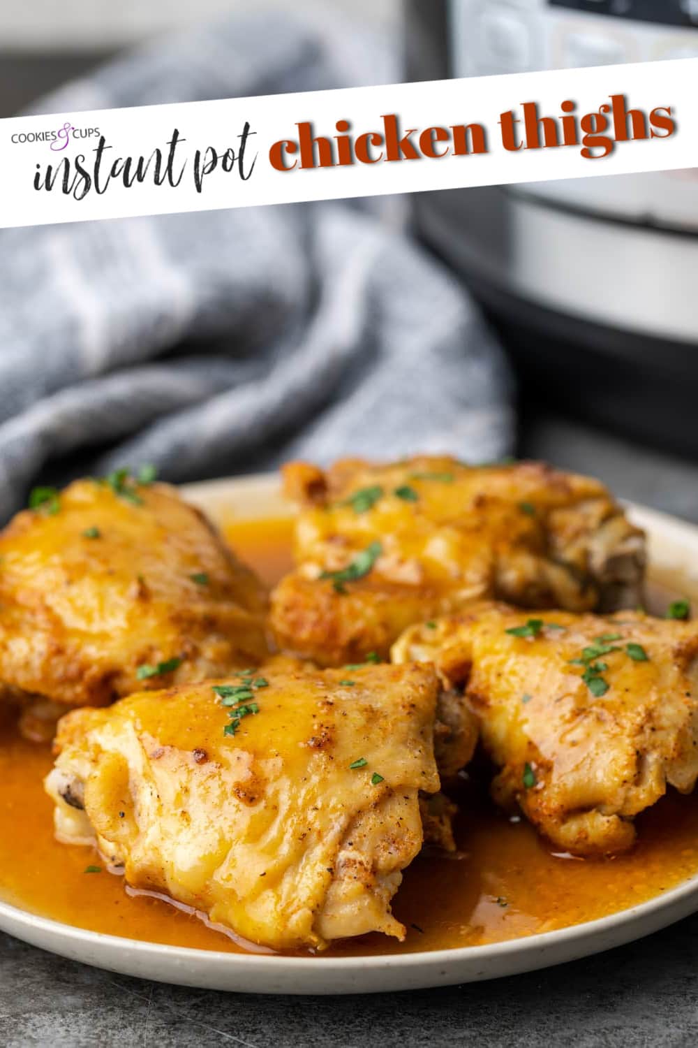 Instant Pot muslos de pollo imagen de pinterest