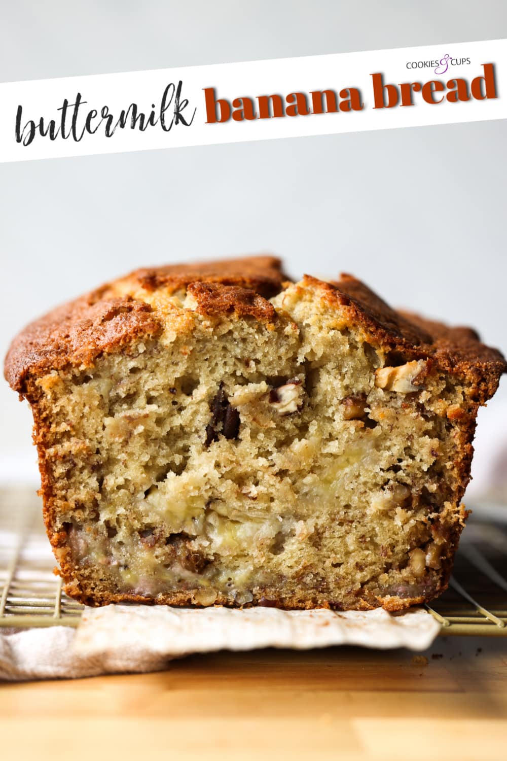 La mejor receta de pan de plátano Imagen de Pinterest