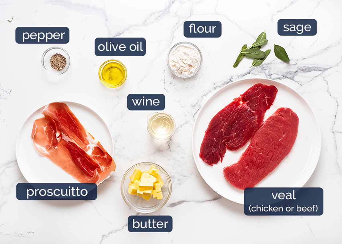 Ingredientes Saltimbocca