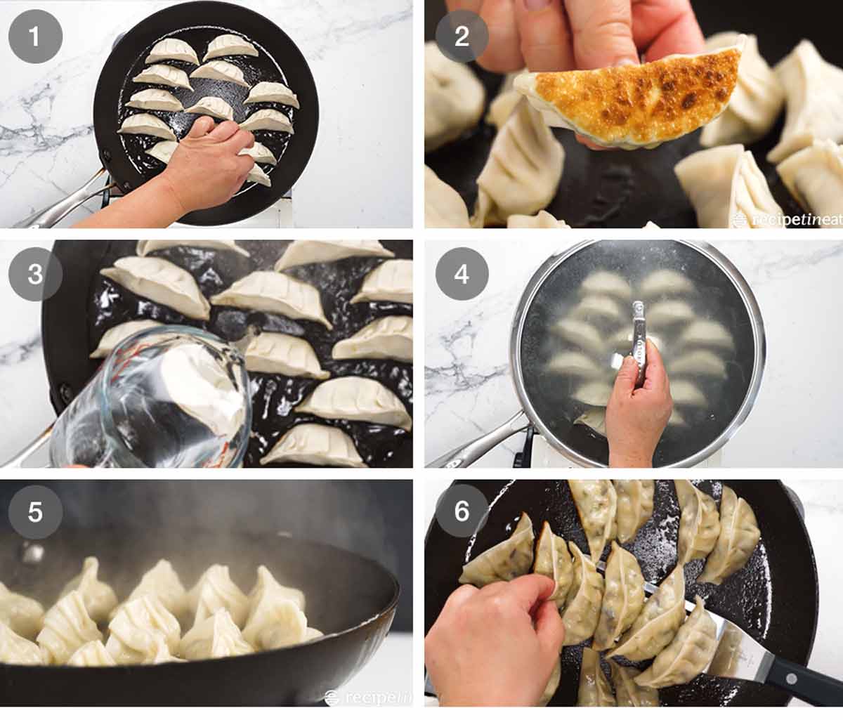 Cómo cocer al vapor albóndigas de verduras (Potstickers)