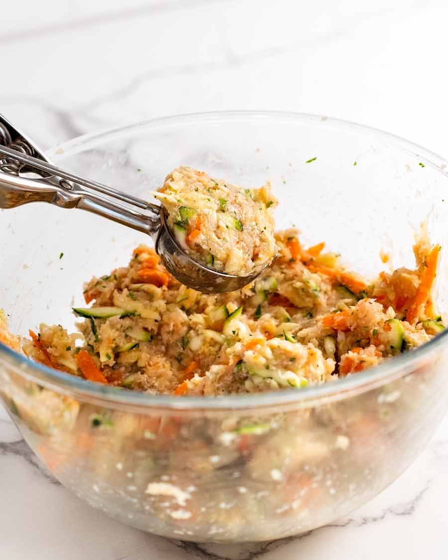 Mezcla de albóndigas de pollo (empanadas de pollo)