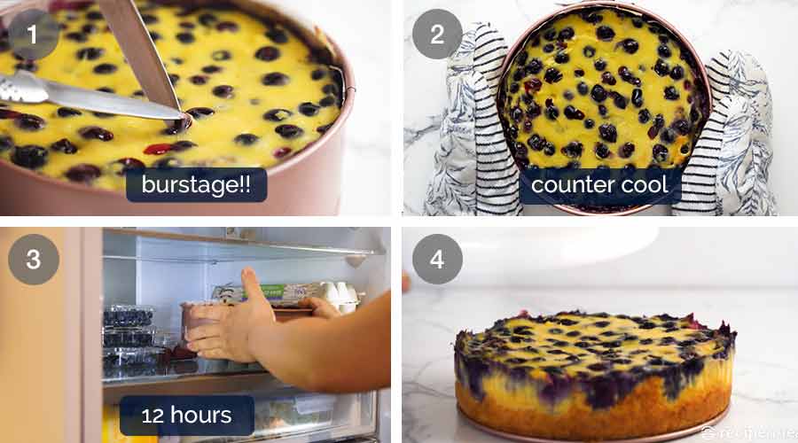 Cómo hacer pastel de crema de arándanos