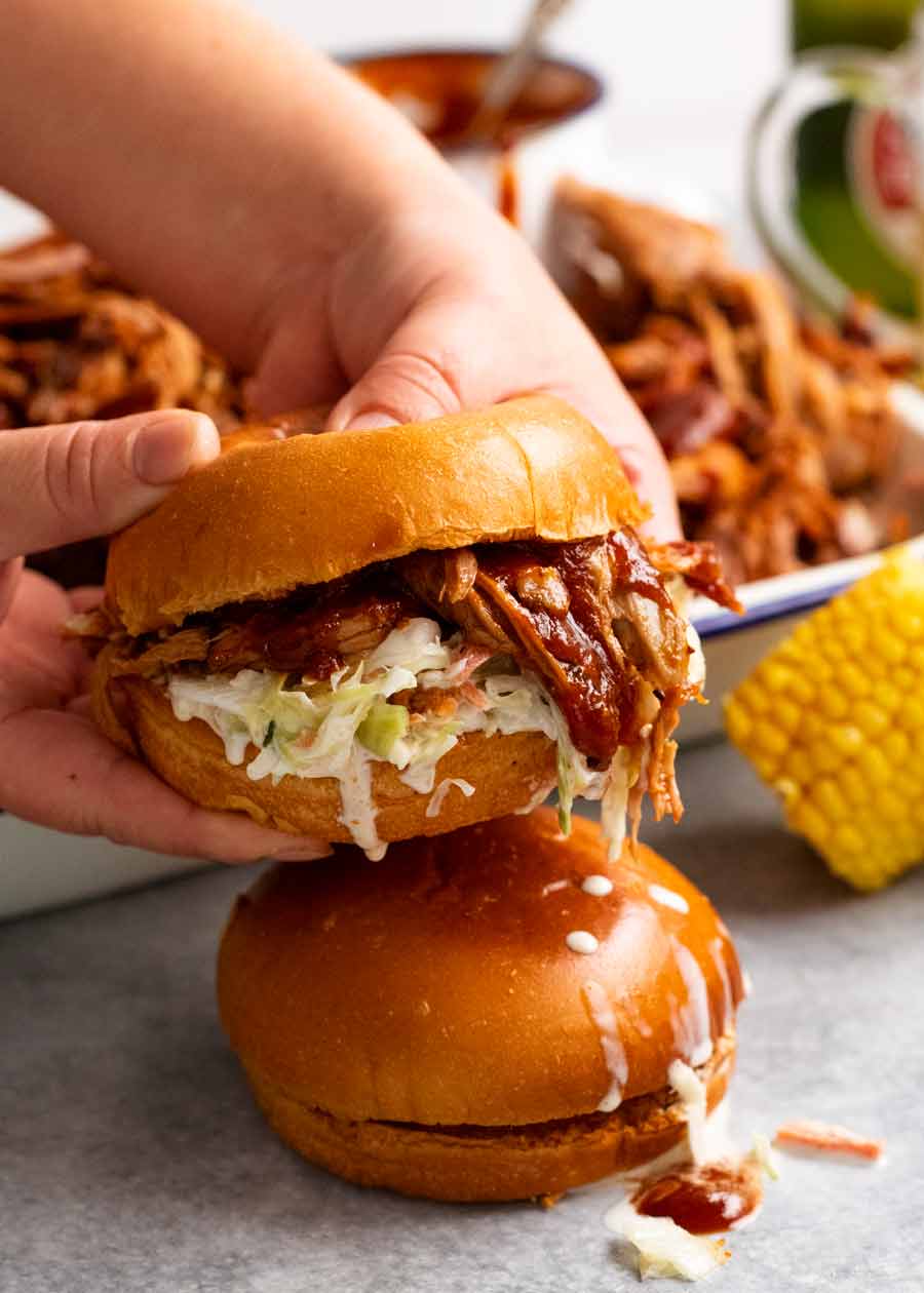 El mejor bocadillo de puerco desmenuzado