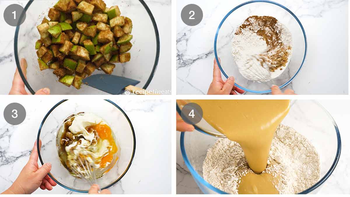 Cómo hacer pan de manzana con canela
