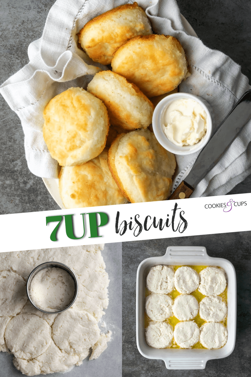 Imagen de título de Pinterest para 7UP Biscuits.