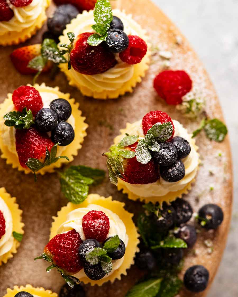 Fotografía aérea de Mini cheesecakes