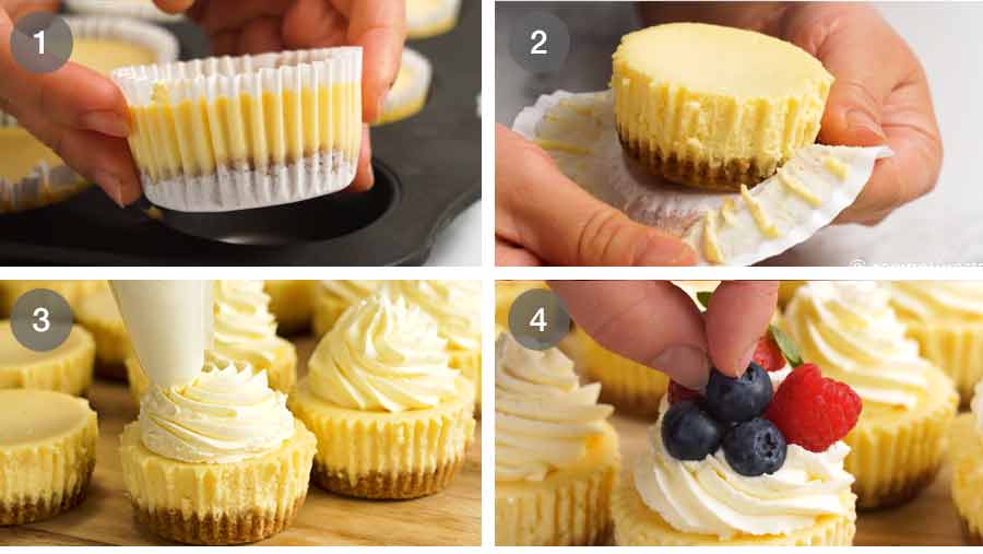 Cómo hacer Mini tartas de queso