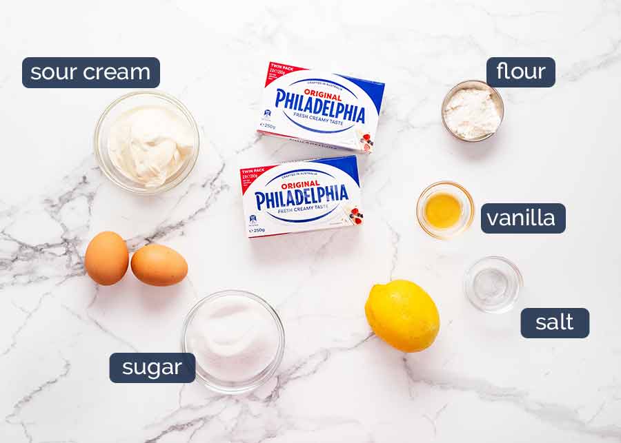 Ingredientes en Mini tartas de queso