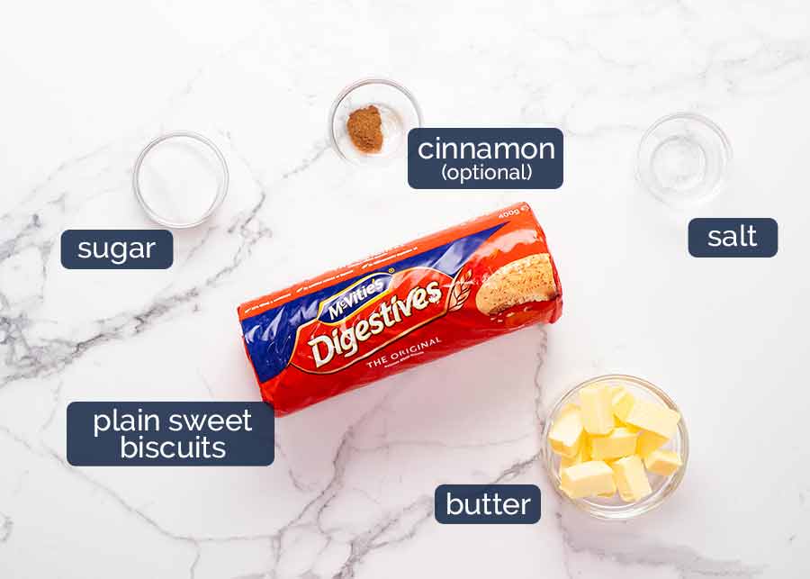 Ingredientes en Mini tartas de queso
