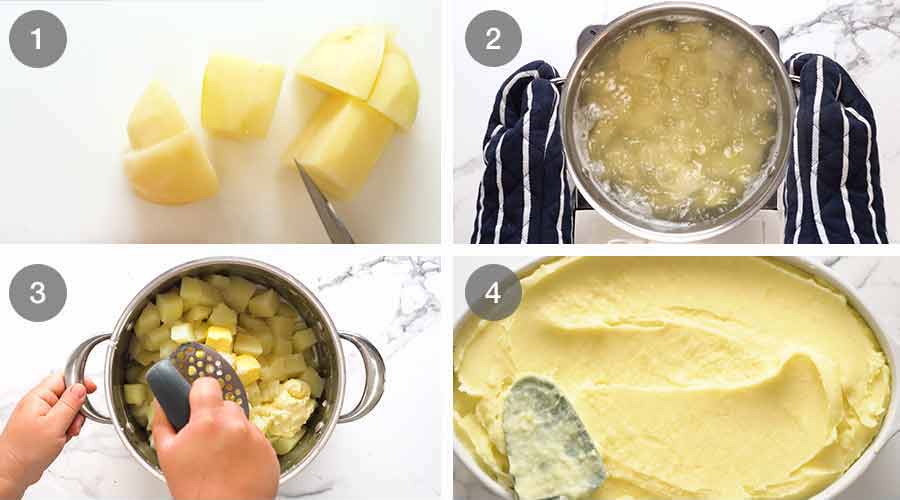 Cómo hacer una cazuela de puré de patatas