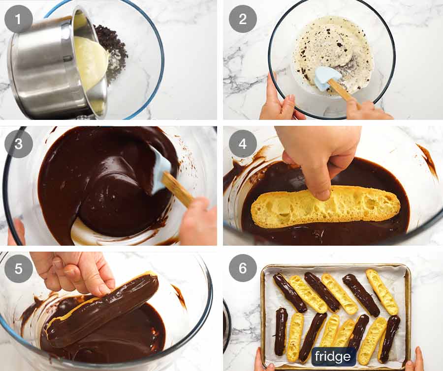 Cómo hacer Eclairs