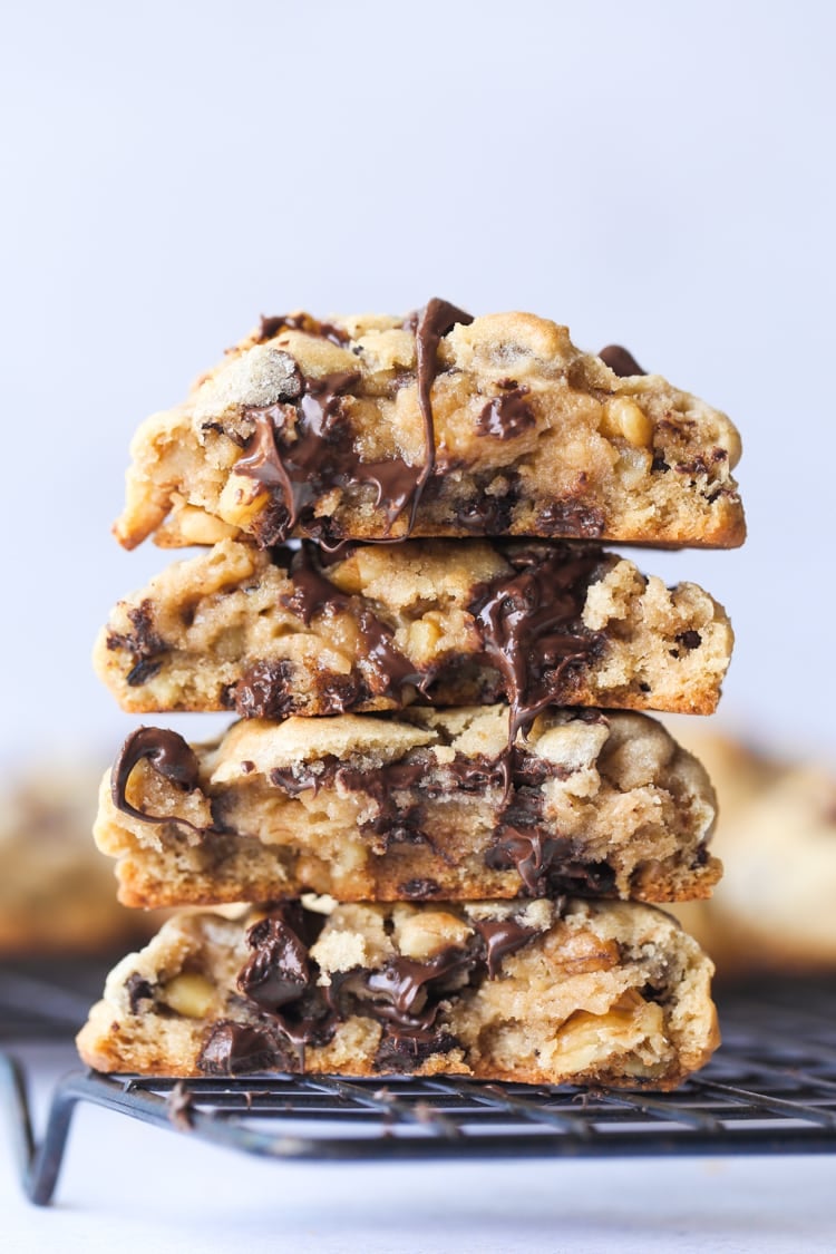 Receta de galleta de nuez con chispas de chocolate