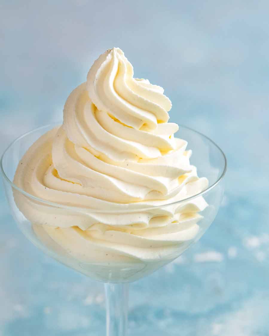 Remolino de crema Chantilly - Crema batida francesa